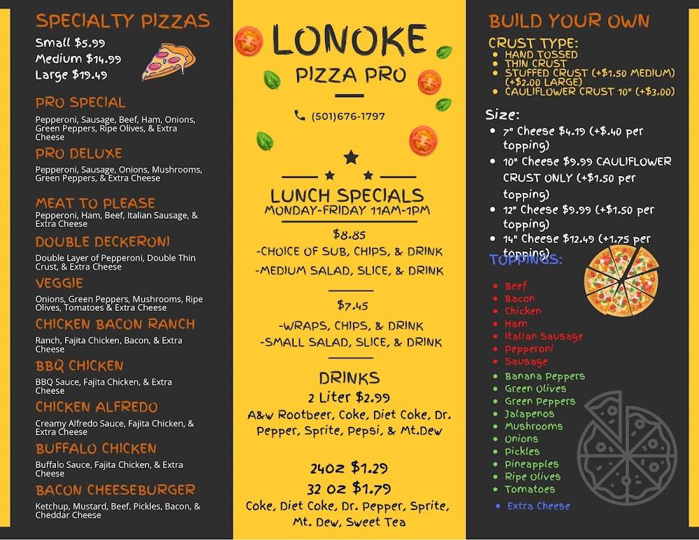 Pizza Pro of Lonoke Menu image 2