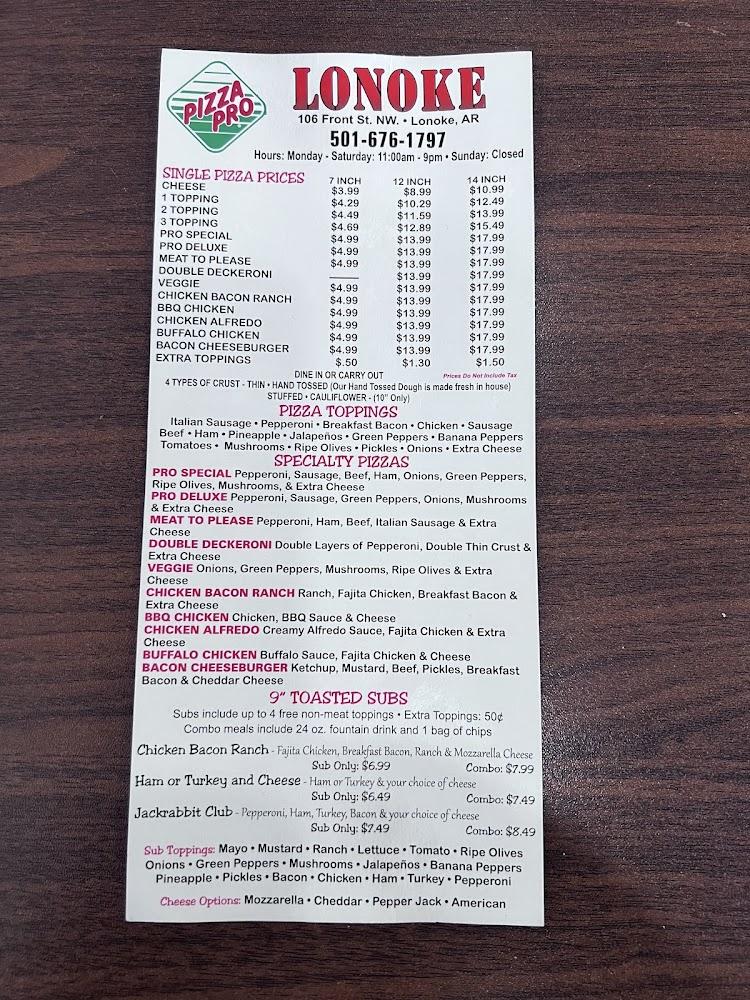 Pizza Pro of Lonoke Menu image 4